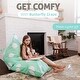 preview thumbnail 8 of 6, Tadpoles Bean Bag Chair Cover, Toy Organizer - Aqua Polka Dots