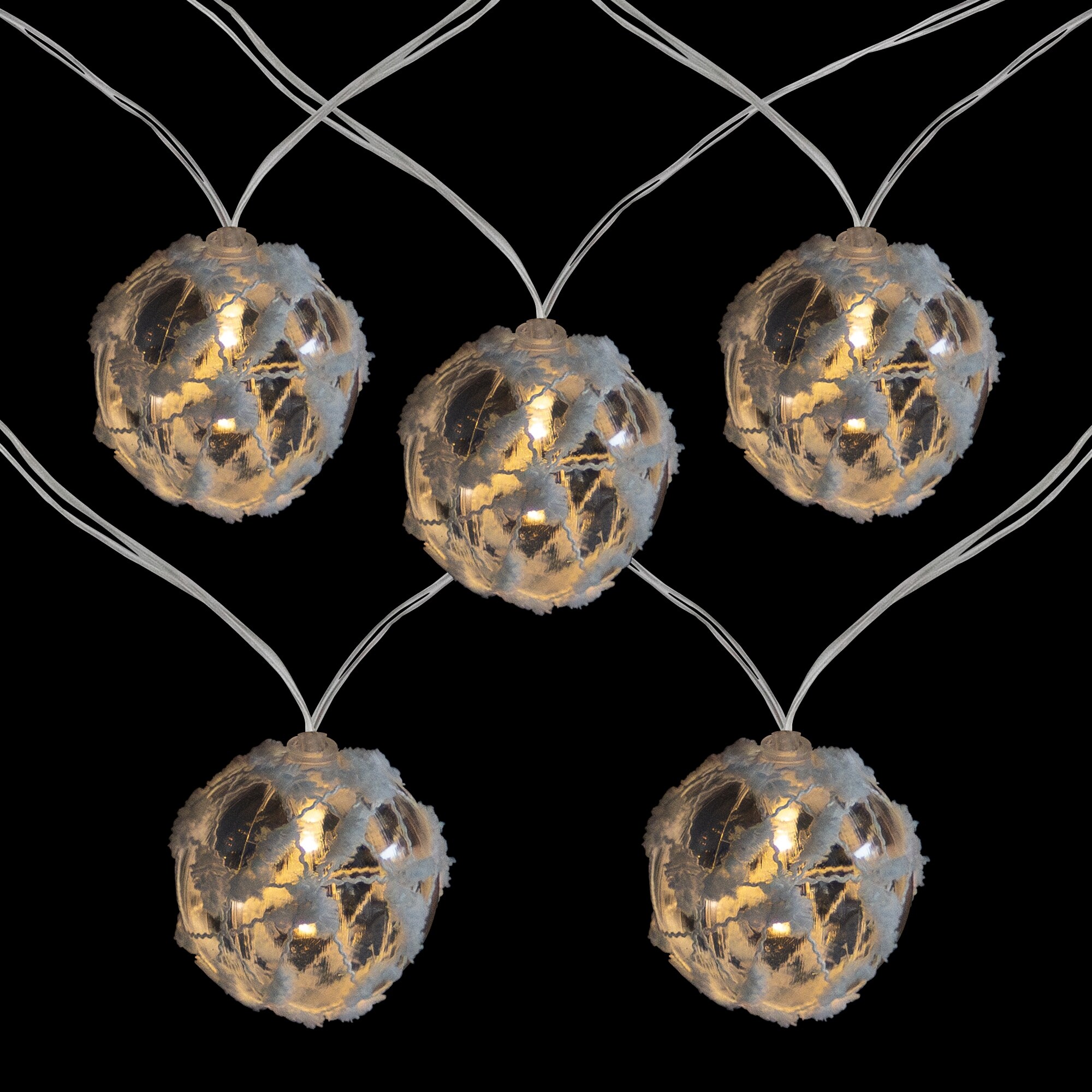 10 B O LED white Clear Round Ball Christmas Lights 4.75 Clear Wire On Sale Bed Bath Beyond 32225921
