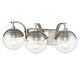 preview thumbnail 3 of 57, Carbon Loft Barton Clear Glass and Steel 3-light Bath Vanity