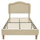 preview thumbnail 14 of 66, Velvet Upholstered Platform Bed Smart LED Bed Frame with Adjustable Height Headboard, Noise-Free Slat Support for Night's Sleep