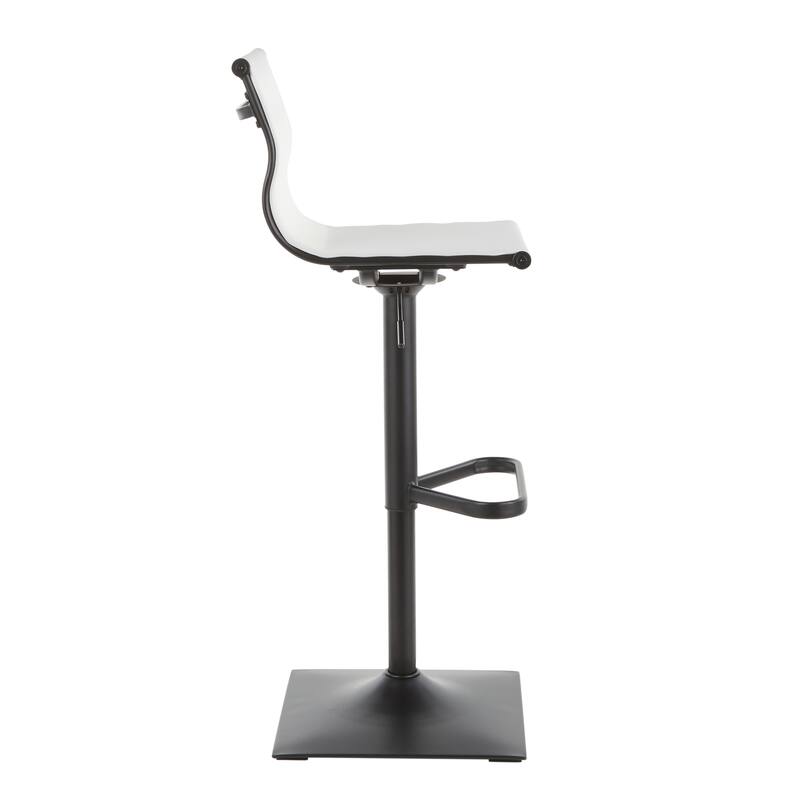 Porch & Den Bixby Adjustable Bar Stool in Black Metal