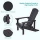 preview thumbnail 3 of 76, Bonosuki Patio Faux Wood Adirondack Chair Weather Resistant-Set of 2