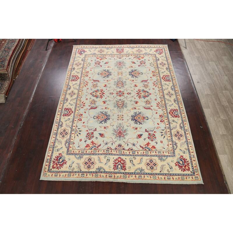 Vegetable Dye Floral Super Kazak Oriental Area Rug Wool Hand-knotted - 8'7" x 12'0"