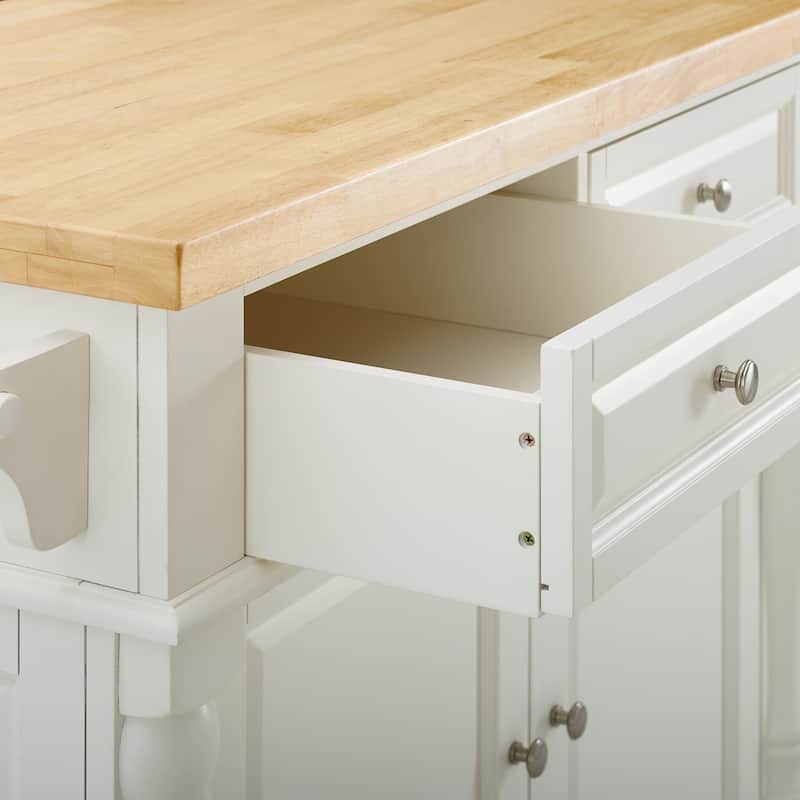 Crosley Oxford Kitchen Island W/X-Back Stools - 47.75 "W x 23 "D x 35.75 "H