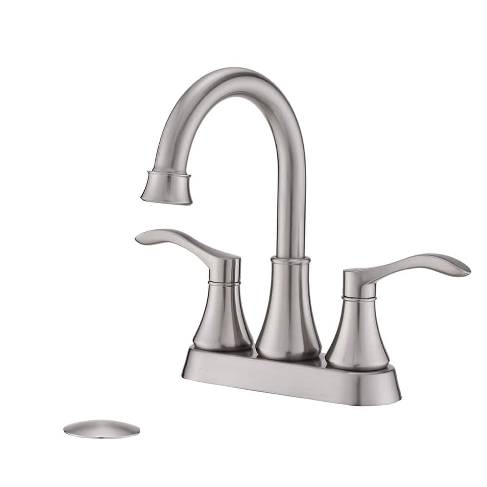 PROOX 4-inch Swivel Spout Centerset 3-hole Bathroom Faucet with Pop-up Drain