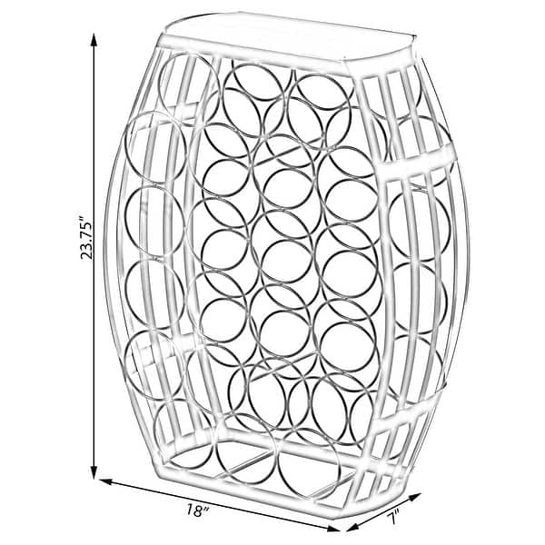 Barrel Shaped 22 Bottles Decorative Table Wine Rack Storage