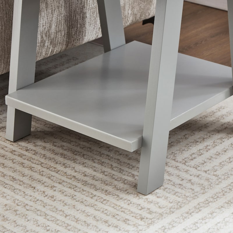 The Gray Barn Cedar Ridge Contemporary Replicated Wood Shelf End Table