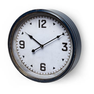 Mercana Hereward 16" Round Large Modern Wall Clock - 4.0L x 15.7W x 15.7H