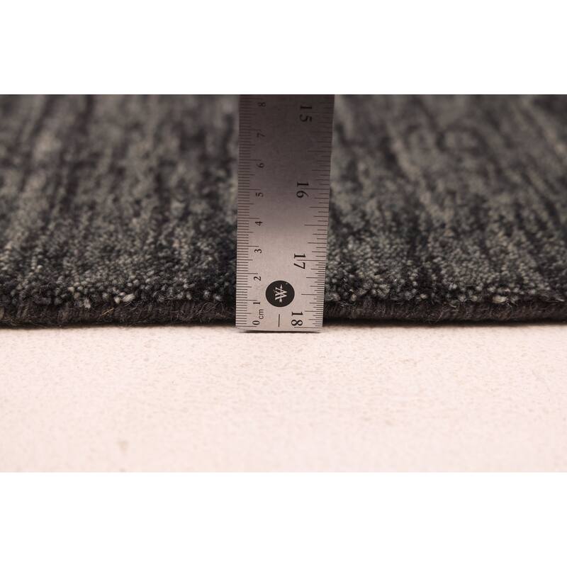 ECARPETGALLERY Hand Loomed Kashkuli Gabbeh Dark Grey Wool Rug - 9'1 x 11'8