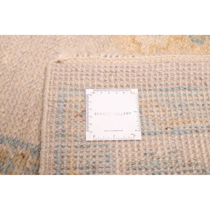 ECARPETGALLERY Hand-knotted Modern Oushak Beige Wool Rug - 8'0 x 10'2