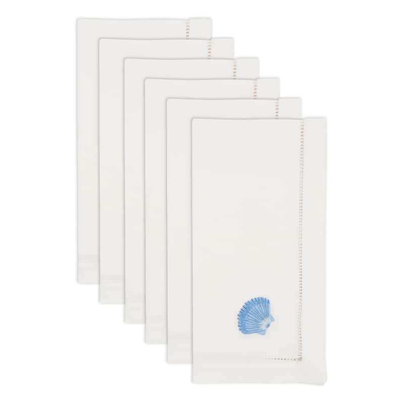 Embroidered Seashell Serenity Napkin (Set of 6) - 20"x20"