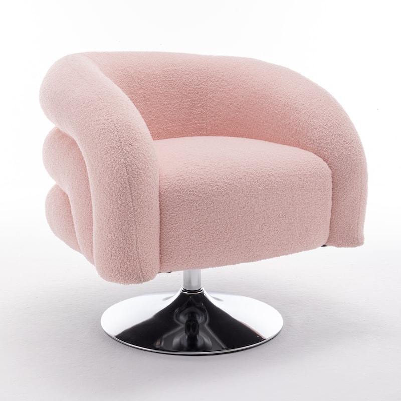 31.1" Upholstered Accent Chair with Swivel Base