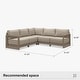 preview thumbnail 11 of 30, PURPLE LEAF Caesar L-Shaped Khaki Outdoor Couch with 9.6" Thick for Yard Porch Deck Patio Conversation Sets