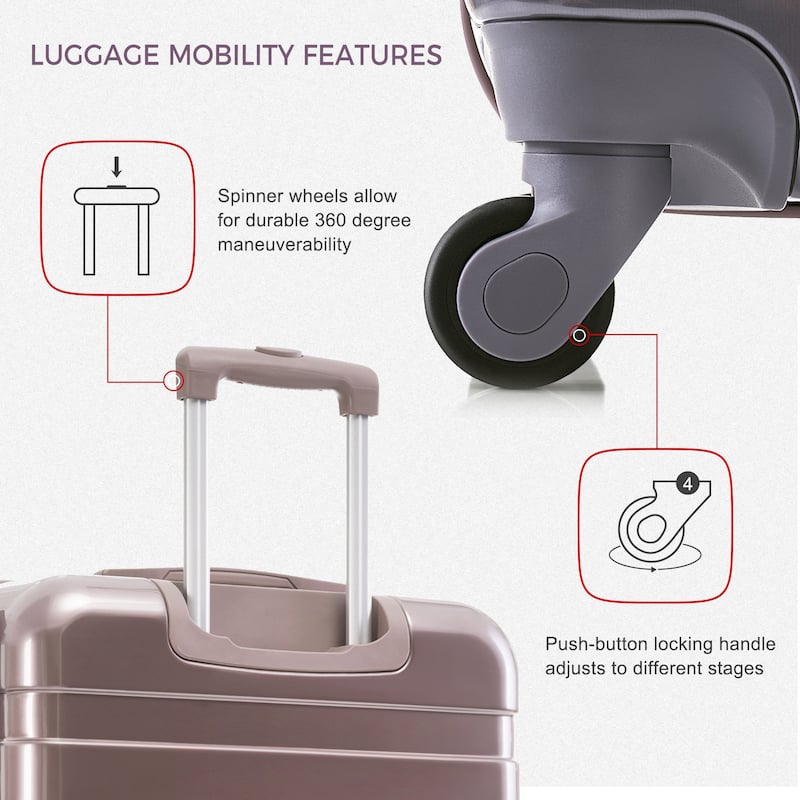 ABS Hardshell 3pcs Clearance Luggage Hardside Lightweight Durable Suitcase sets Spinner Wheels Suitcase with TSA Lock 20"24"28"