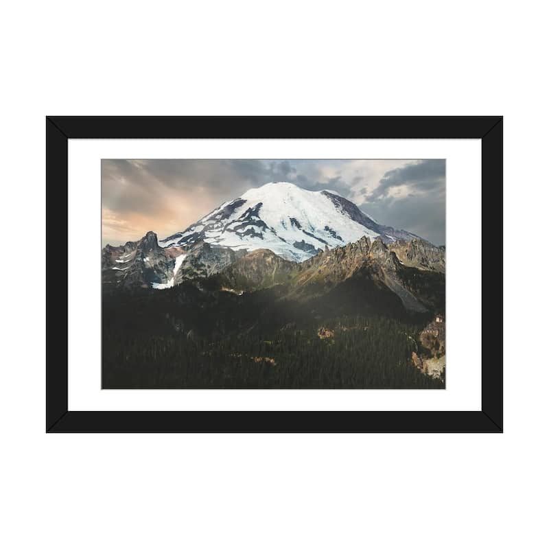 iCanvas "Sunrise Entrance Mt Rainier" by Louis Ruth PFA - Black - 24x32x1