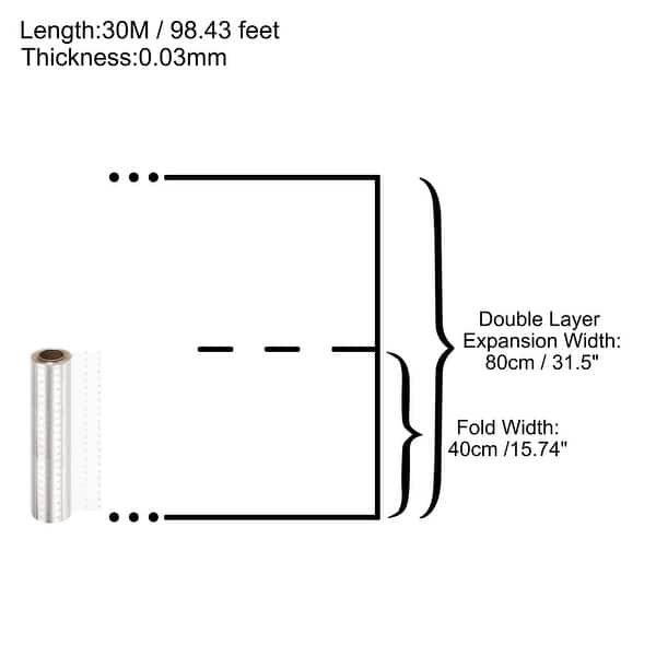 Cellophane Wrap Roll Wrapping Paper White Polka Dots 49ft x 31in 3 Mil