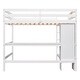 preview thumbnail 14 of 13, White Full Loft Bed with Shelves and Under-bed Desk