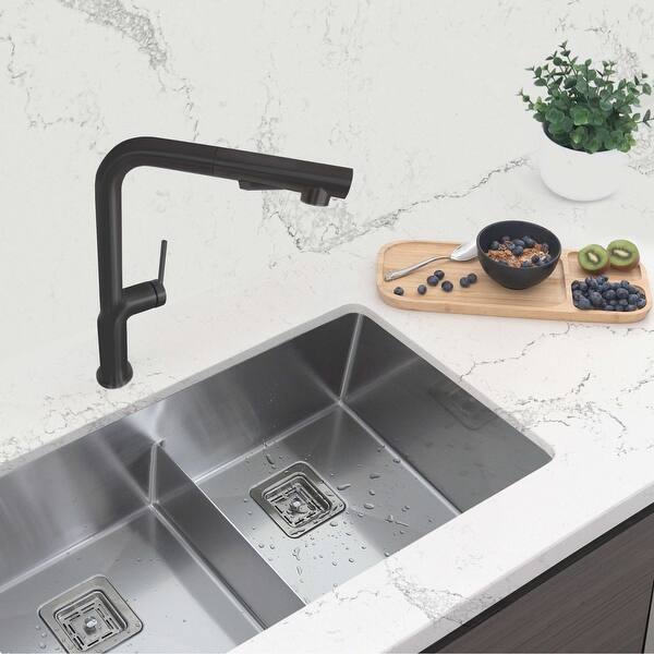 slide 2 of 57, STYLISH Kitchen Sink Faucet Single Handle Pull Down Dual Mode in Stainless Steel