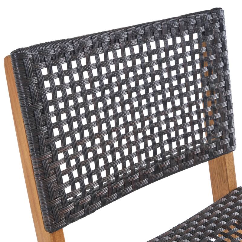 Polaris Acacia Wood Outdoor Folding Barstools (Set of 4) by Christopher Knight Home