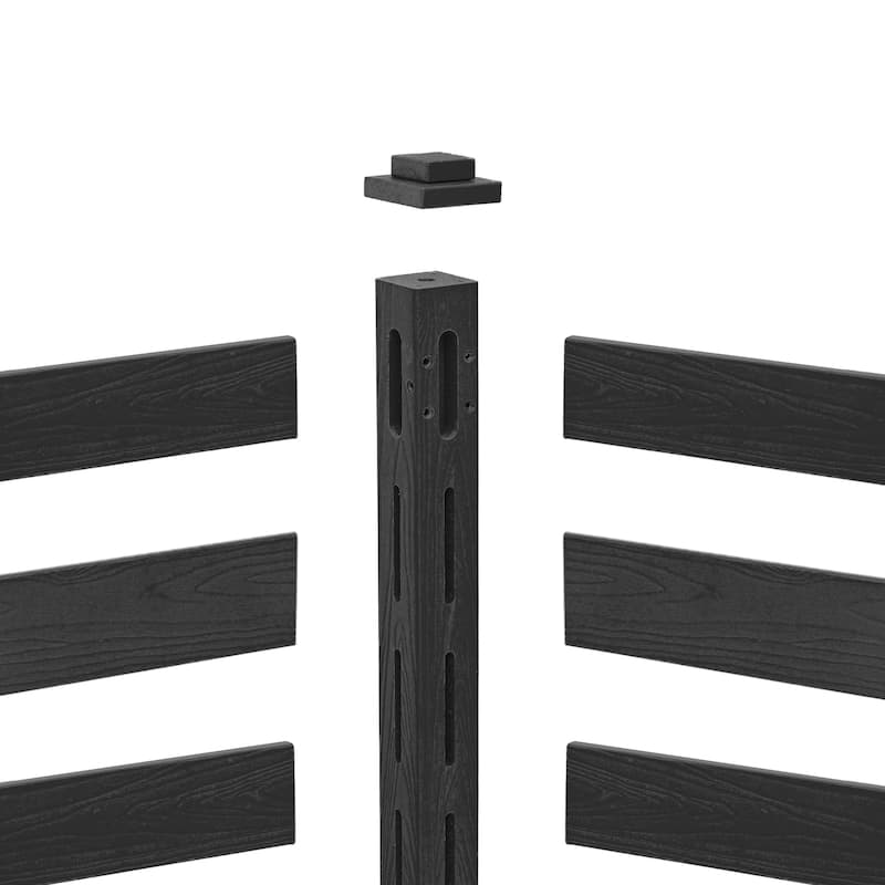 Courtyard Privacy Fence No Pit Digging Type, More Convenient For Outdoor Installation,2,4-Panel - 39.3 in. W x 35.6 in. H