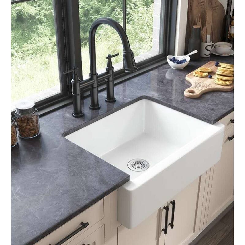 Bridge Kitchen Faucet with Pull-Down Sprayhead in Spot