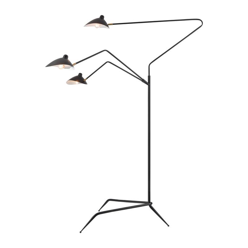 Elk Home Risley 81.5'' High 3-Light Floor Lamp - Matte Black