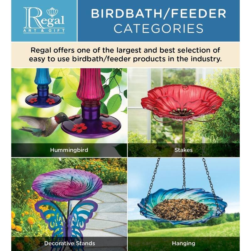 18" Birdbath with Decorative Stand - Heron