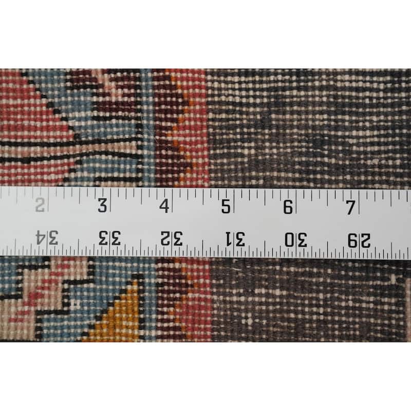 Hand Knotted Oriental 100% Wool Carpet Traditional Tribal Greys & Charcoal Tabriz Area Rug - 8' 8'' X 4' 6''