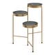 preview thumbnail 1 of 22, Kate and Laurel Finn Metal 3-tier Modern Plant Stand - 16x21x30 Gold/Gray