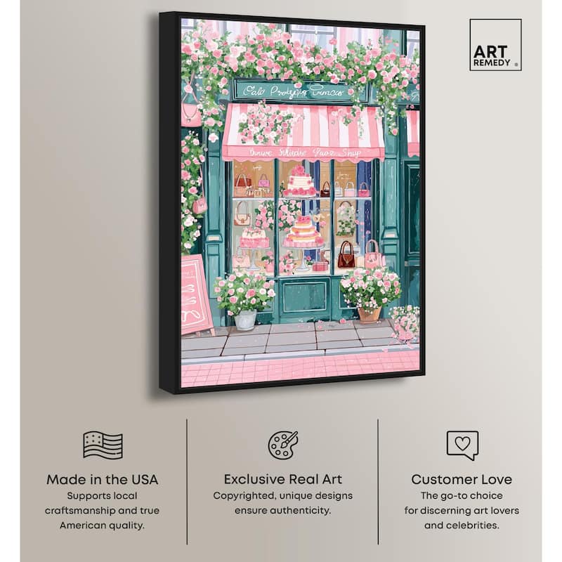 Whimsical Storefront Canvas by Art Remedy