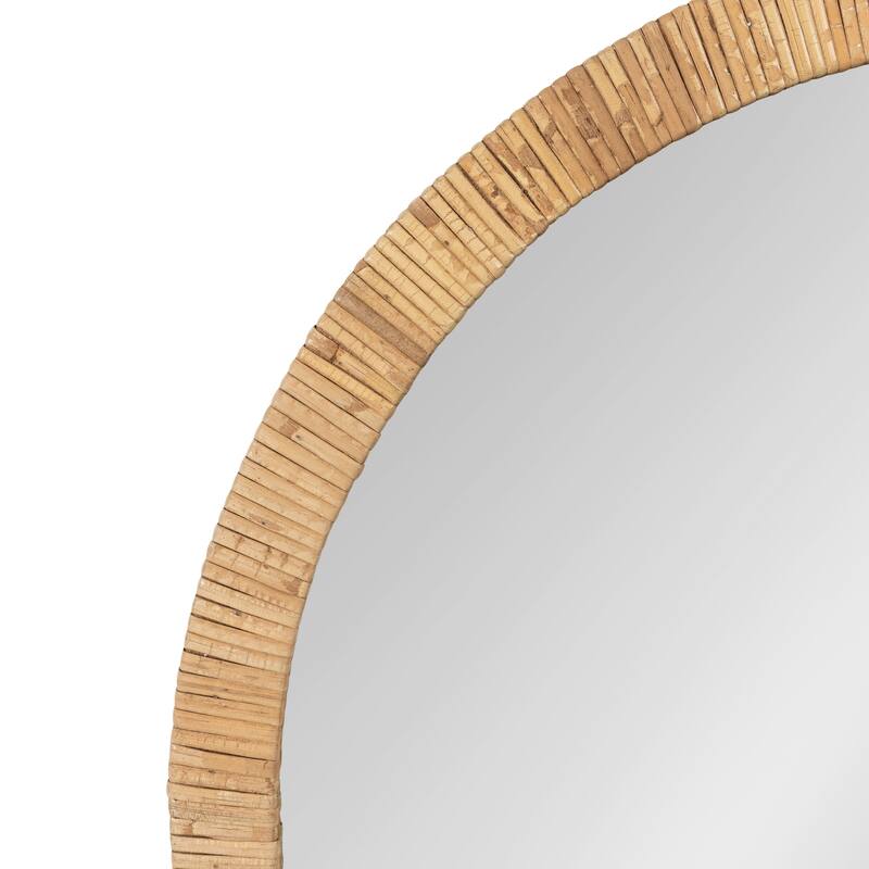 Kate and Laurel Rahfy Framed Wall Mirror - 28" Diameter