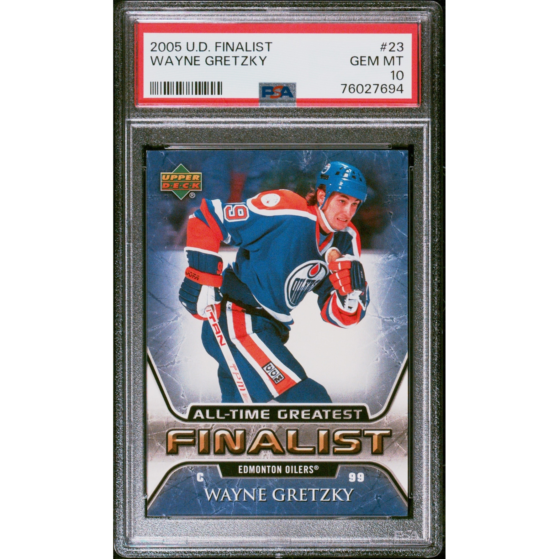 Wayne Gretzky 2005 Upper Deck Finalist Hockey Card #23 Graded PSA 10 -  Black - 8'6" x 11'6" - Bed Bath & Beyond - 40992174