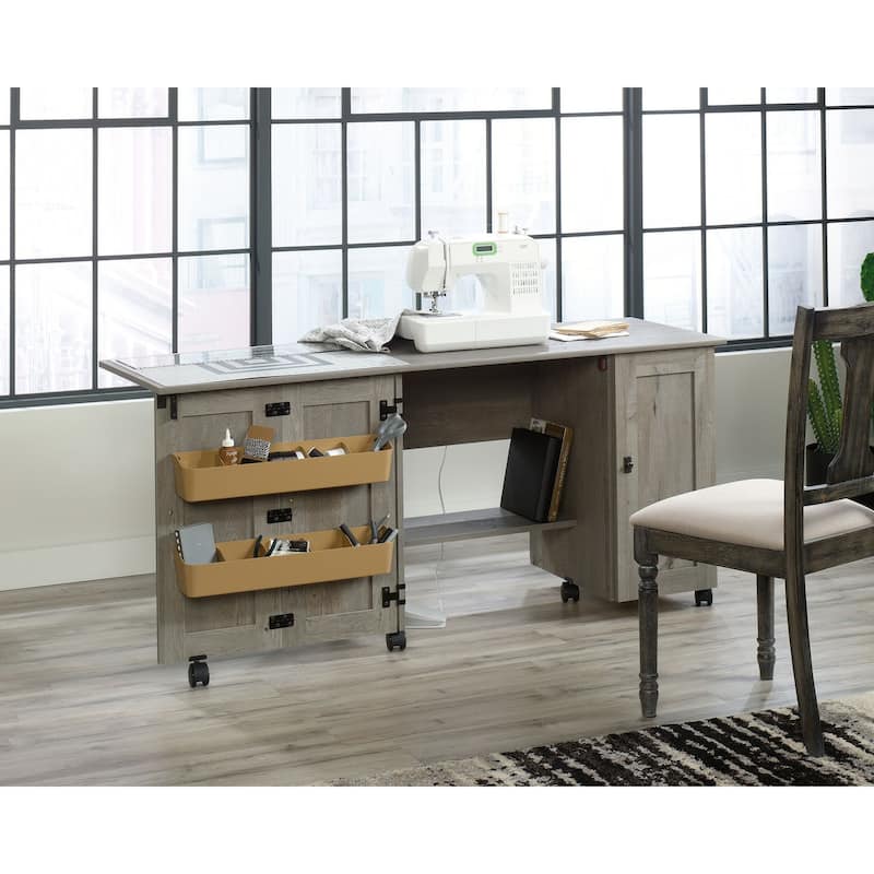 Sauder Select Collection Easy Rolling Sewing and Craft Table/Cart Bed