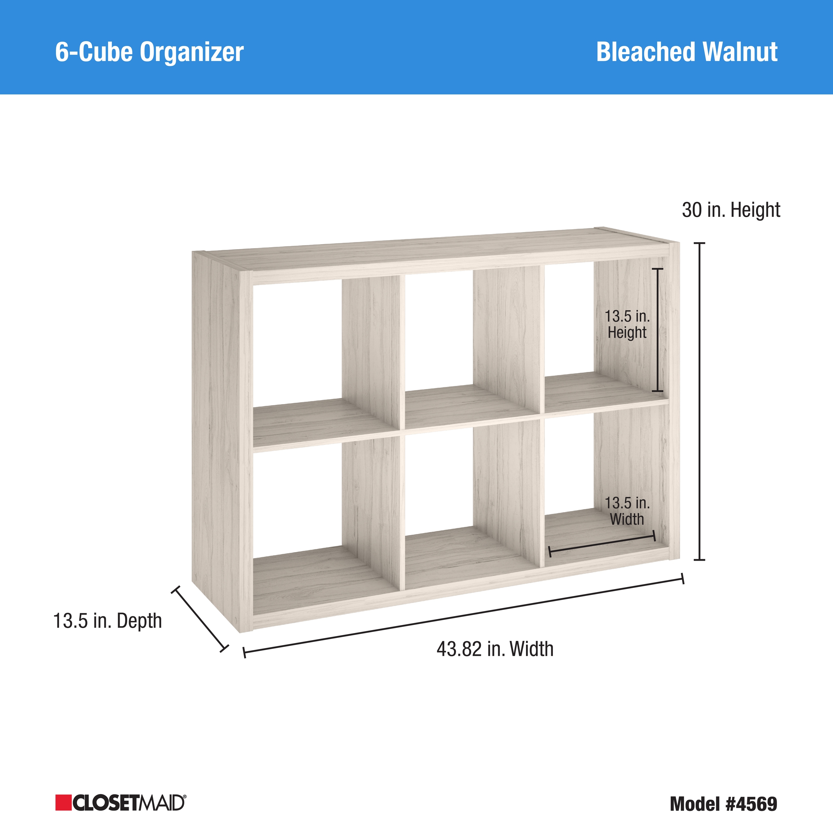 Clearance! 6 Cube Storage Shelf Closet Organizer 3-Tier Cube