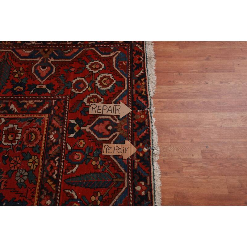 Hand Knotted Oriental 100% Wool Carpet Traditional Geometric Red Bakhtiari Area Rug - 18' 0'' X 12' 9''