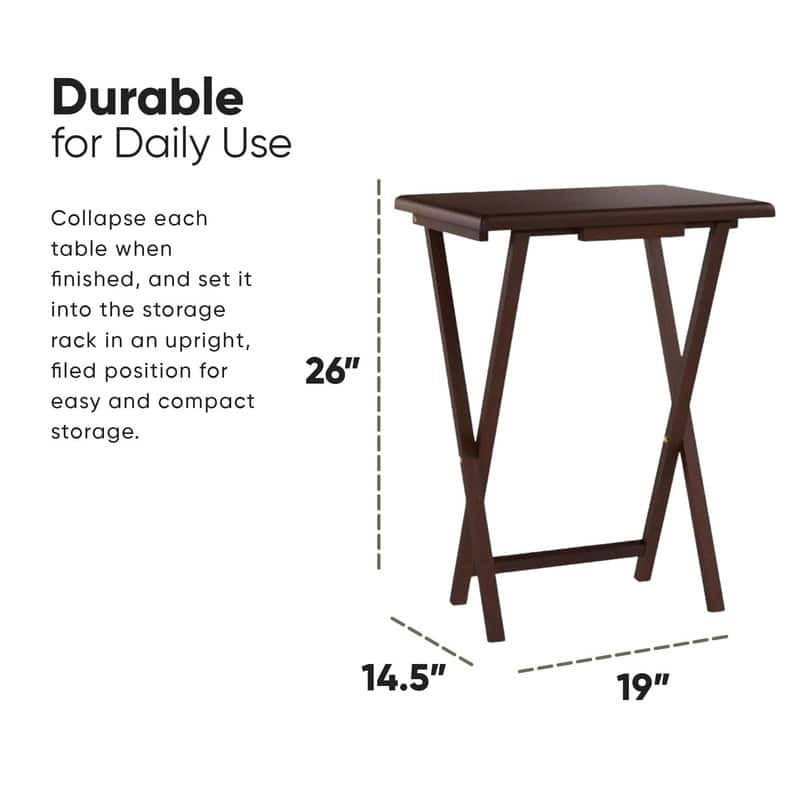 Wood TV Tray Snack Tables