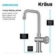 preview thumbnail 60 of 165, Kraus Urbix Industrial Solid Brass Kitchen Faucet