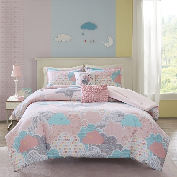 Urban Habitat Kids Bliss Pink Cotton Printed 5 Piece Comforter Set Overstock 19398740