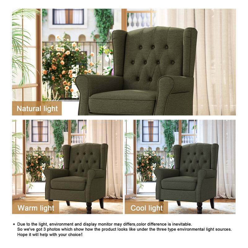 Modern Classic Button Tufted Accent Chair Upholstered Armchair
