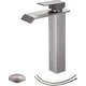 preview thumbnail 20 of 30, Vessel Sink Faucet Matte Black and Gold Single Hole Bathroom Faucet Brushed nickel