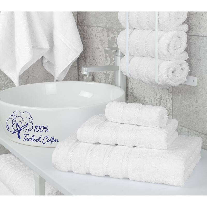 American Soft Linen 3 Piece, 100% Genuine Turkish Cotton Premium & Luxury Towels Bathroom Sets