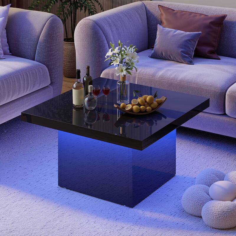 Moasis Square Coffee Table with LED Lights