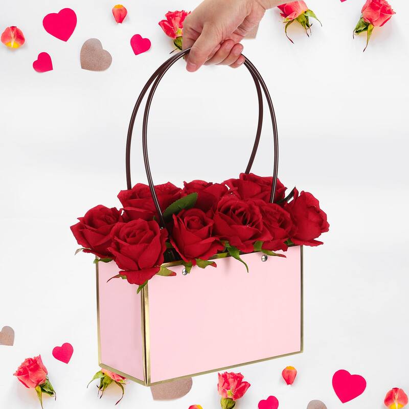 Flower Gift Box, 12 Pcs Paper Bouquet Gift Bags for Flower Packaging