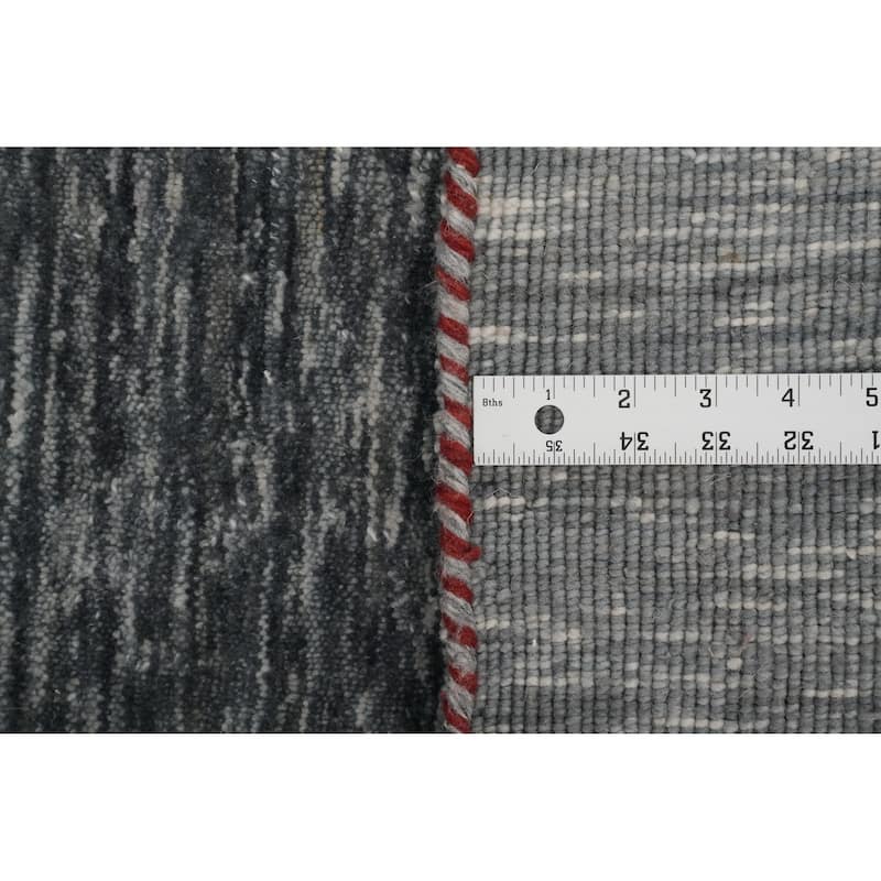 Hand Knotted Oriental 100% Wool Carpet Tribal Animal Pictorial Greys & Charcoal Gabbeh Area Rug - 10' 2'' X 8' 3''