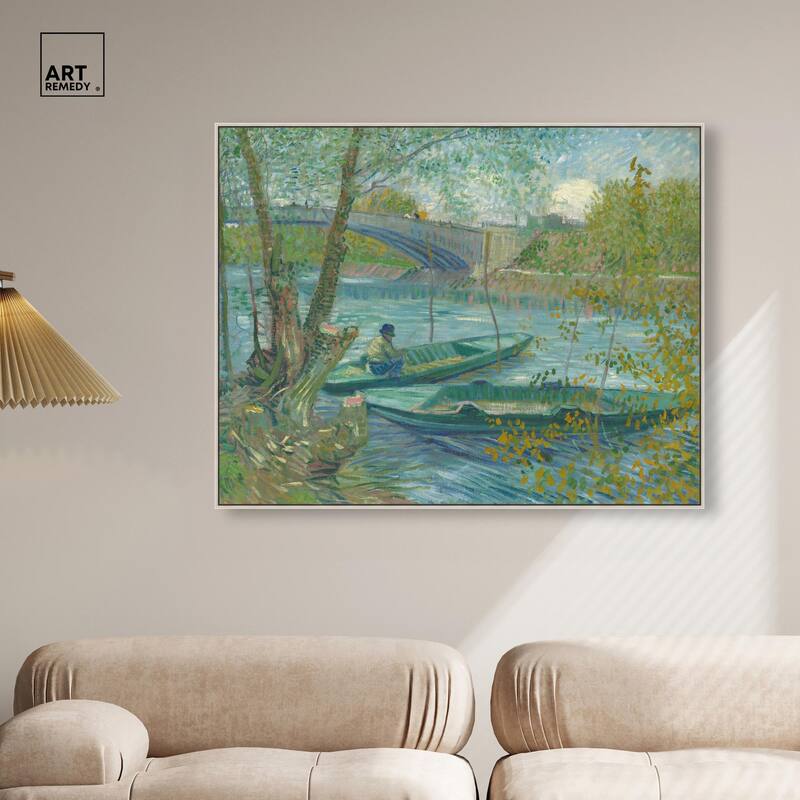 Fishing in Spring Canvas by Art Remedy