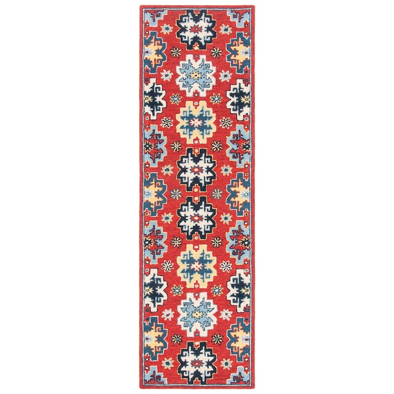 SAFAVIEH Handmade Heritage Floret Damask Traditional Oriental Wool Rug