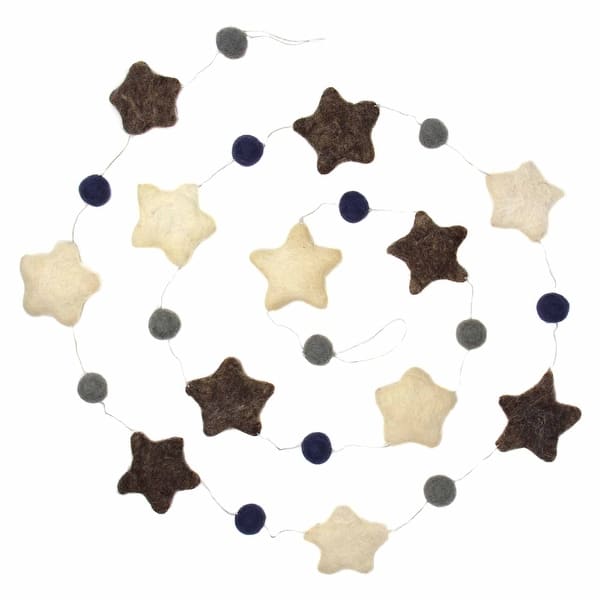 slide 2 of 4, Stars Garland Baby Nursery Room Decor, Grey/Blue