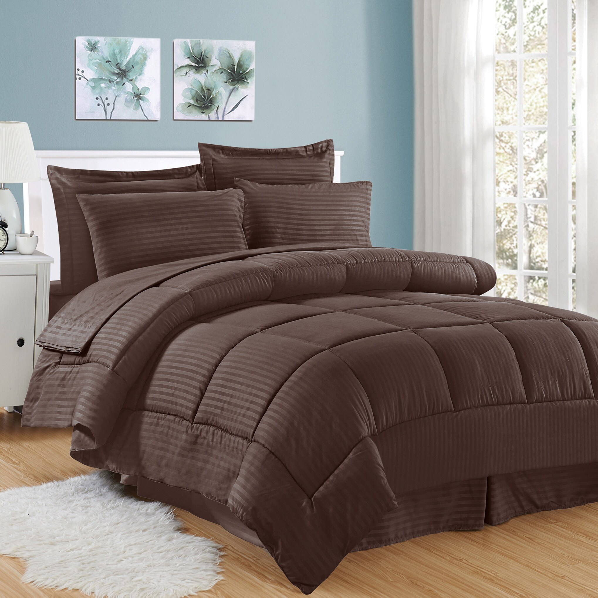 Luxury 5 Piece Bed-In-A-Bag Down Alternative Comforter /& Sheet Set 12 Colors