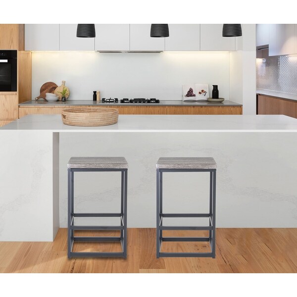 Zenvida 24" Counter Height Bar Stools Set of 2 Backless ...