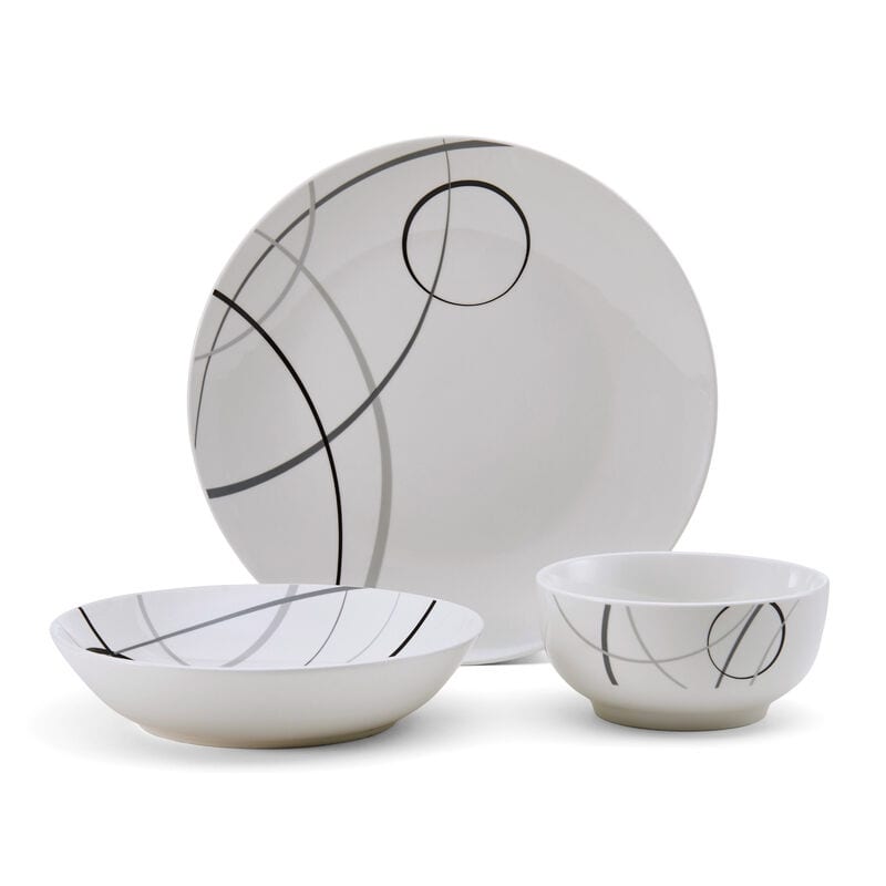 Studio Nova Circles 18-Piece Dinnerware Set, Service for 4